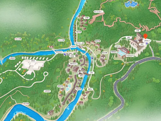安福结合景区手绘地图智慧导览和720全景技术，可以让景区更加“动”起来，为游客提供更加身临其境的导览体验。